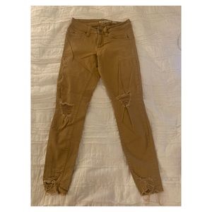 YMI Tan Ripped Skinny Jeans